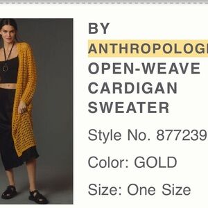 Anthropologie Open weave cardigan-one size